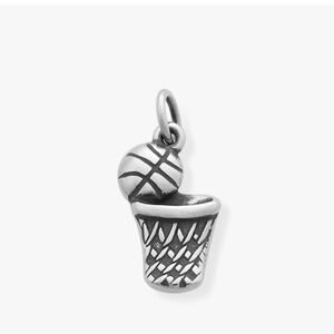 James Avery Basketball and Hoop Charm / San Antonio Spurs